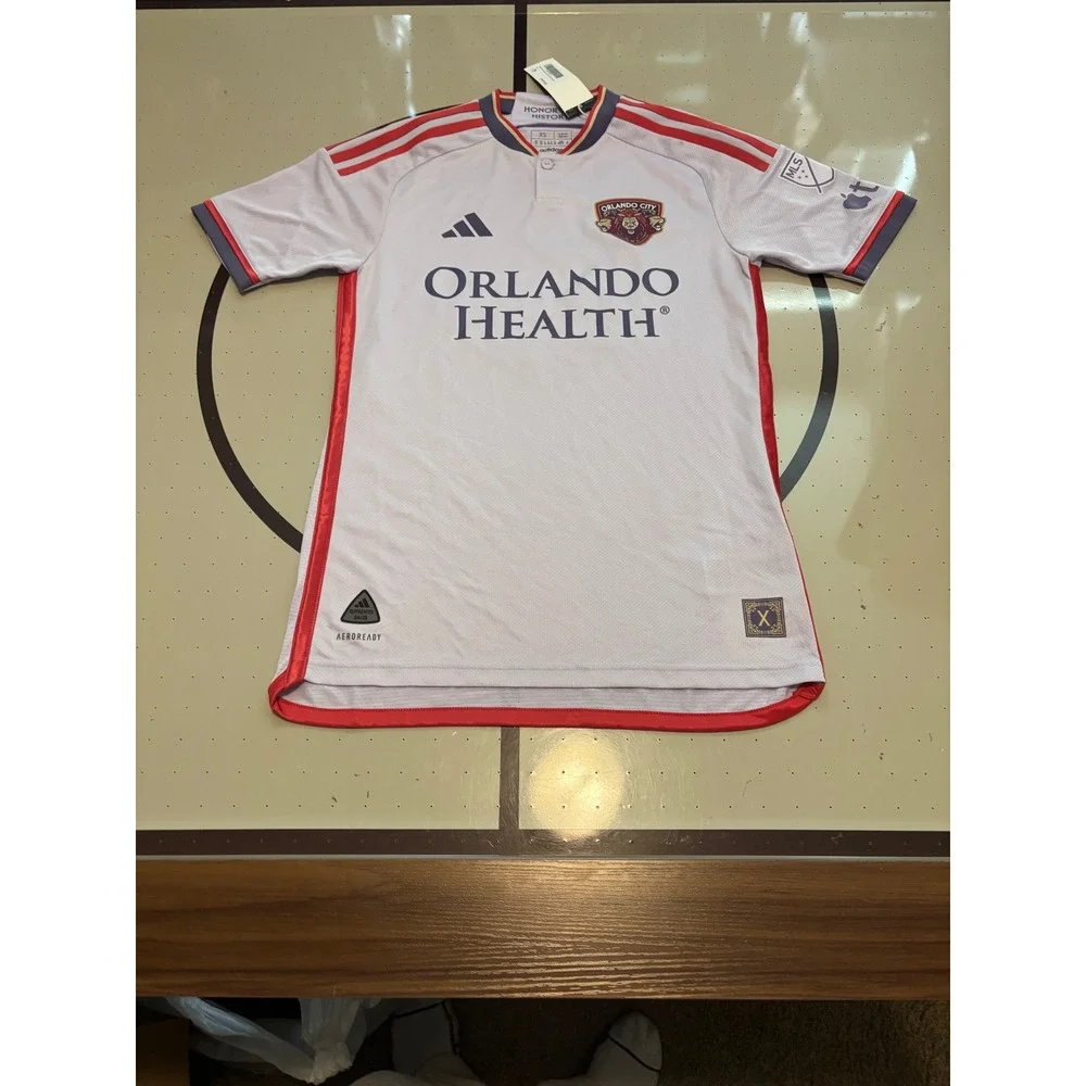 Adidas Orlando City SC 2024 2025 Authentic Away Jersey Jansson 6 Mens XS White